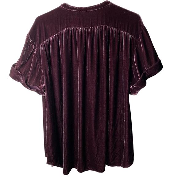 Sundance Velvet Skies Top Womens Medium Purple Button Up Silk Blend EUC - Picture 3 of 4